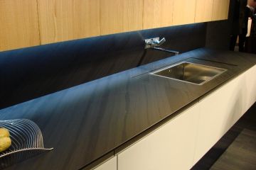 black granite countertop